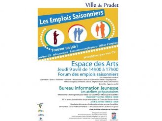 Forum des Emplois Saisonniers ce jeudi 9 avril 2015 – 14h00 / 17h00 Espace des Arts Le Pradet