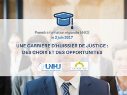  ?? SAVE THE DATE ?? Première formation régionale à NICE le 2 juin "UNE CARRIERE D'HUISSIER DE JUSTICE : DES CHOIX ET DES OPPORTUNITES"