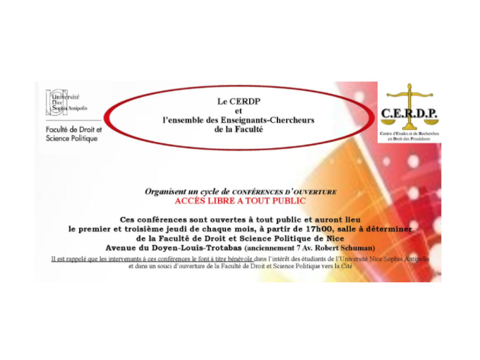 Conférence CERDP : Le (...)