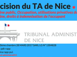 Les jugements du Tribunal Administratif de Nice : utilisation du domaine public - Jugement du 28 Mars 2017 