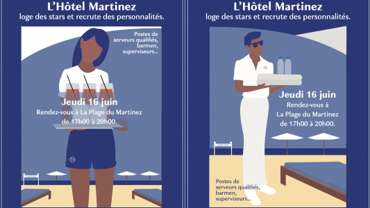 Emploi : l'Hôtel Martinez organise un jobdating "métiers de la plage" le jeudi 16 juin de 17h à 20h