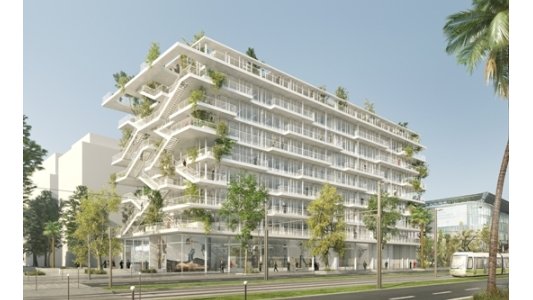 Programme mixte bureaux-commerces de Nice Méridia : signature de la promesse de vente des terrains par l'EPA Éco-Vallée plaine du Var et Pitch Promotion. 