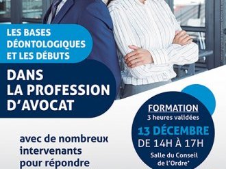 Formation UJA de Nice : "Les bases déontologiques et les débuts dans la profession d'avocat"