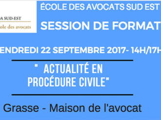 Formation EDA Sud Est : Actualité en procédure civile