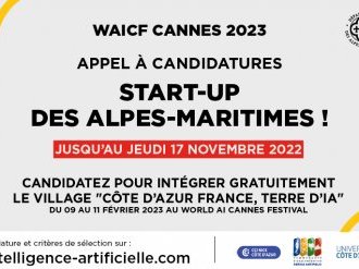 Appel à candidatures pour les start-up maralpines à l'occasion du WAICF