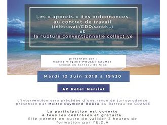 Prochaine réunion de l'Association des Avocats praticiens en Droit Social des A-M le 12 juin !