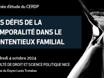 Journée d'étude CERDP : "Les défis de la temporalité dans le contentieux familial"