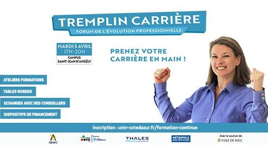 Vous pensez à une reconversion ? Ayez le réflexe Tremplin Carrière UCA !