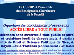 Les prochaines conférence d'ouverture du CERDP 
