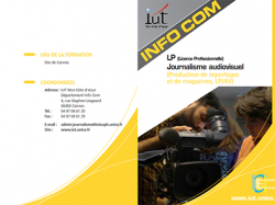Nouveauté : La Licence Professionnelle Journalisme Audiovisuel est désormais proposée en Alternance à l'IUT de Nice Côte d'Azur (Site de Cannes)